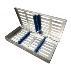 Sterilisation cassette - fixed lid, 7 instruments