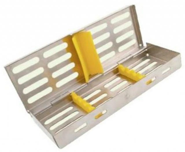 Sterilisation cassette - fixed lid, 5 instruments